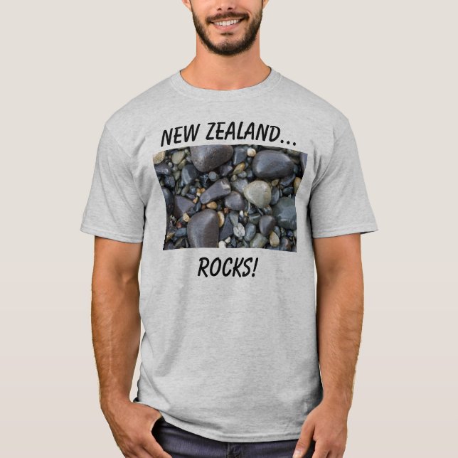 Nyazeeländskt…, Stenar! T-shirt (Framsida)