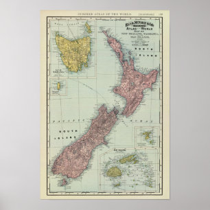 Nyazeeländskt Tasmania, Fiji Poster