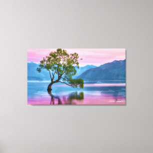 Nyazeeländskt Wanaka träd Canvastryck
