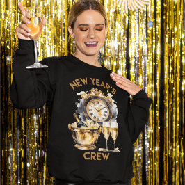 Nybesättning för nya år i svart och Guld T Shirt