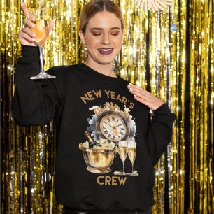 Nybesättning för nya år i svart och Guld T Shirt