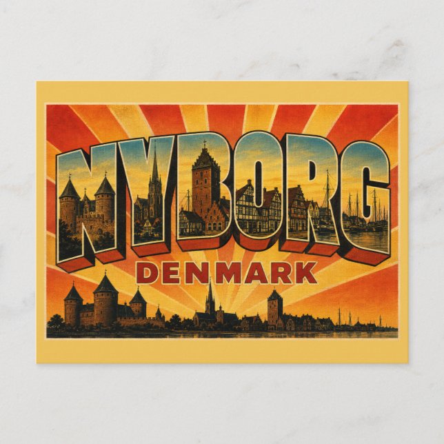 Nyborg Danmark Slott Vykort (Framsida)