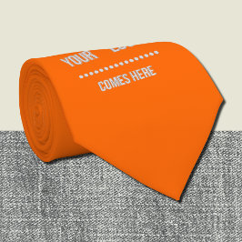 nybörjande orange solid färg - lägg till logotyp slips
