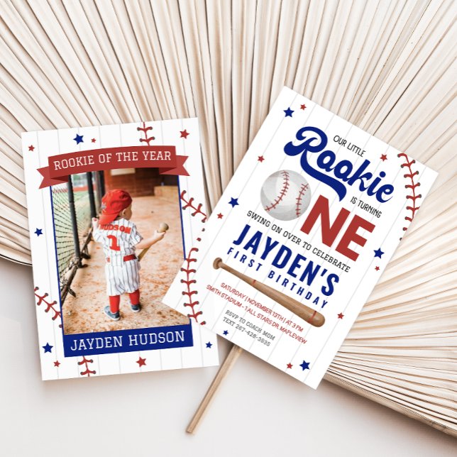 Nybörjarår Baseball första födelsedag Inbjudningar (Skapare uppladdad)