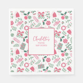 Nybörjarbabyskor för julgranar pappersservett