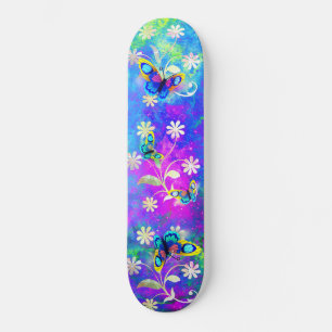 Nybörjarblommor, småblommor mini skateboard bräda 18,5 cm