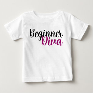 Nybörjardiva typografi t shirt