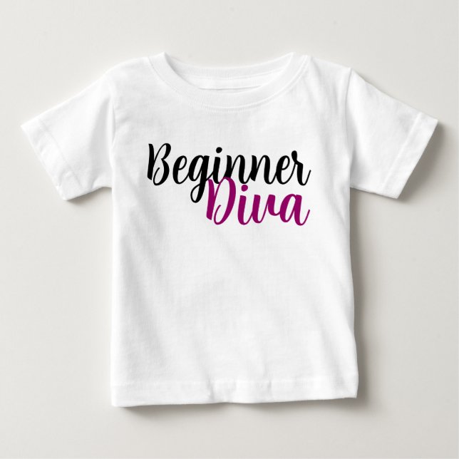 Nybörjardiva typografi t shirt (Framsida)