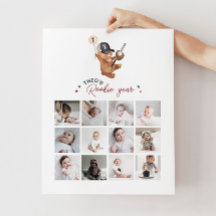 Nybörjare 1:a födelsedag - Fotokollage Poster