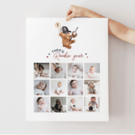 Nybörjare 1:a födelsedag - Fotokollage Poster