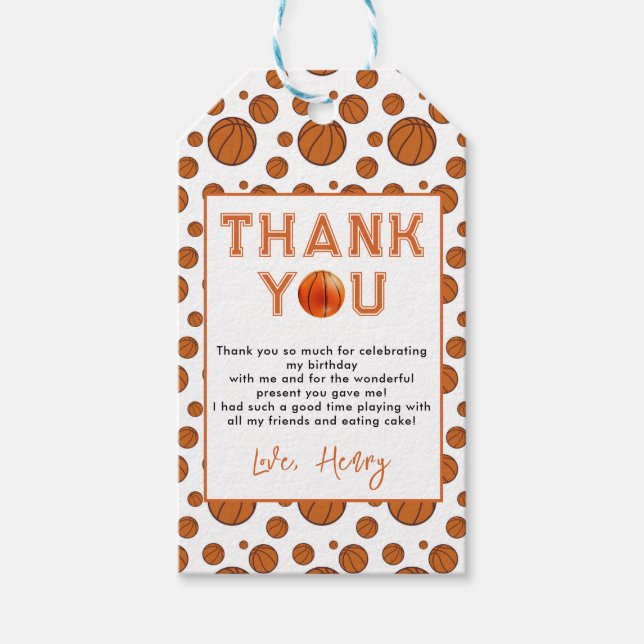 Nybörjare för året 1:a födelsedag Basketball Presentetikett (Framsidan)