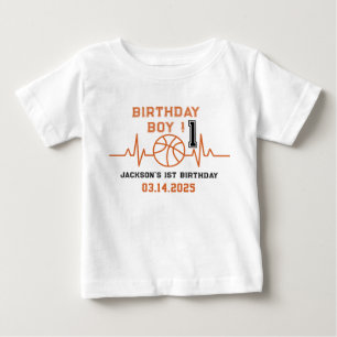 Nybörjare för året 1:a födelsedag Basketball T Shirt