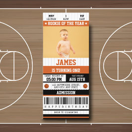 Nybörjare för året 1:a födelsedag i Basketball Bil Inbjudningar