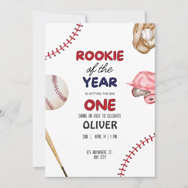 Nybörjare för året Barn Party Inbjudningar (Framsida)