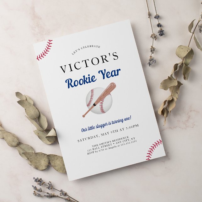 Nybörjare för året Baskien 1:a födelsedagen Party Inbjudningar (Skapare uppladdad)