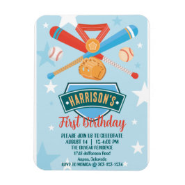 Nybörjare för årets basket 1:a födelsedag magnet