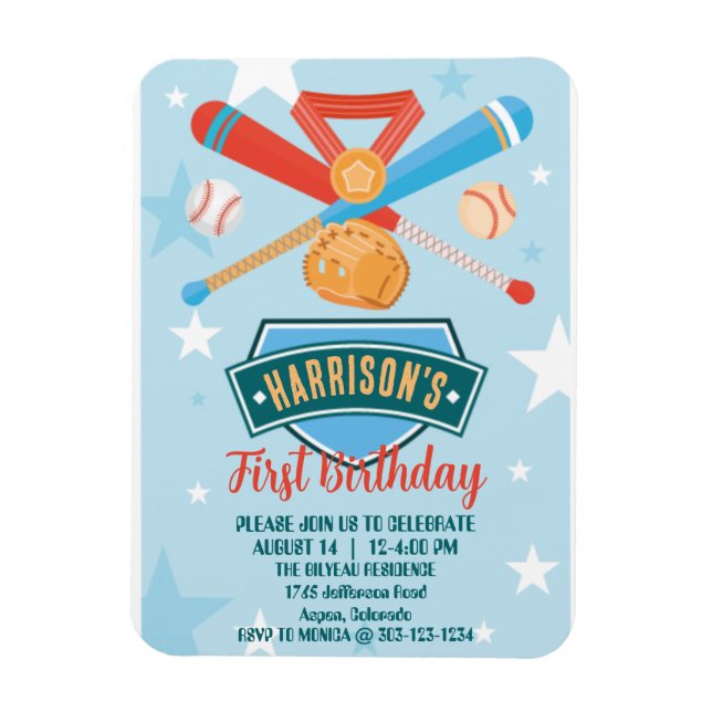 Nybörjare för årets basket 1:a födelsedag magnet (Vertikal)