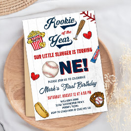 Nybörjare för årets Vintage Baseball 1:a födelseda Inbjudningar