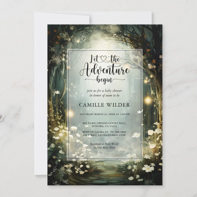 Nybörjare för Äventyr-skogar med fantastiska skoga Inbjudningar (Framsida)