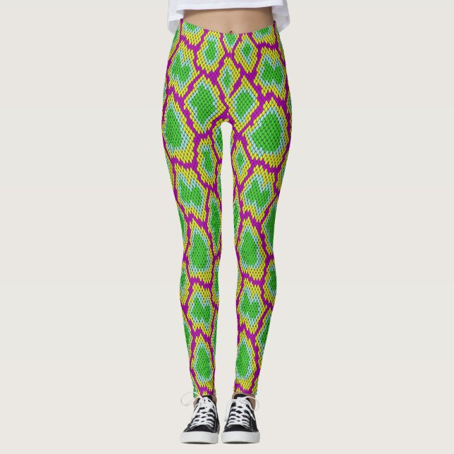 Nybörjare för reptilutskrift leggings (Framsida)