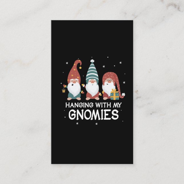 Nybörjare jul Gnomies Jultomten Gnome Garden Visitkort (Framsida)