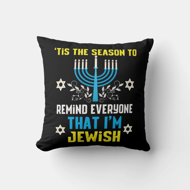 Nybörjare jul Hanukkah judisk Menorah Humor Kudde (Framsida)