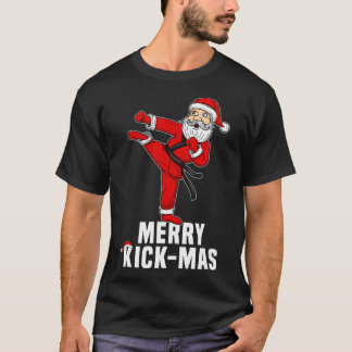 Nybörjare jul Taekwondo Santa Merry Kickmas T Shirt