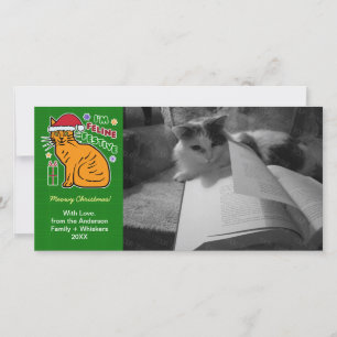 Nybörjare julklapp Kattdjur Festive Pun Pet Cards Julkort