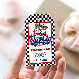 Nybörjare på Födelsedagsfesten för basebollens Anp Presentetikett