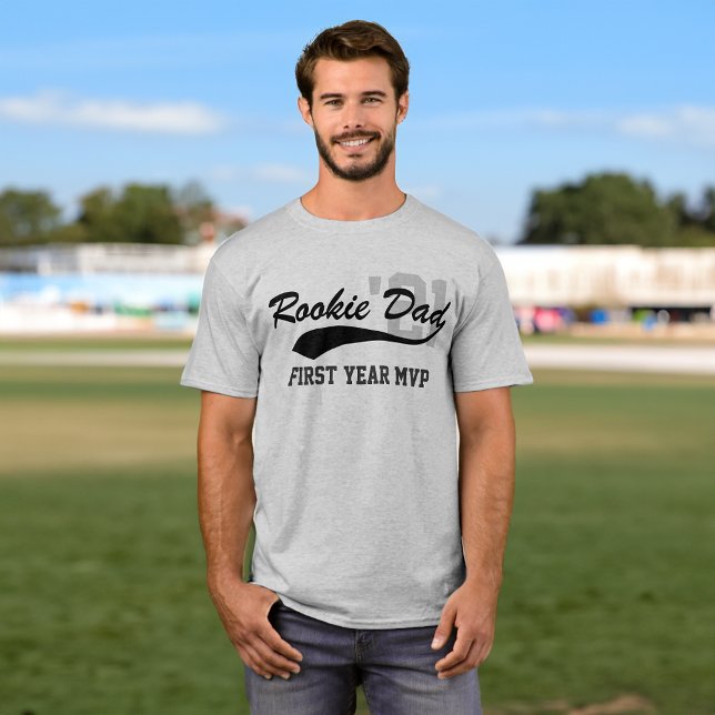 Nybörjare Pappa, första året MVP Sporty T Shirt (rookie dad new dad tshirt)