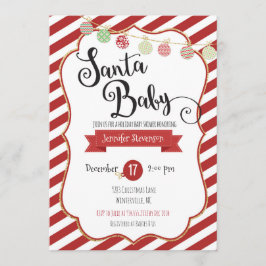 Nybörjarinbjudan till Helgdag-babykläder i Santa B Inbjudningar