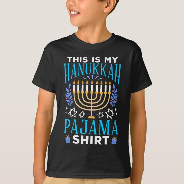 Nybörjarjude Hanukkah Pajama T Shirt (Framsida)