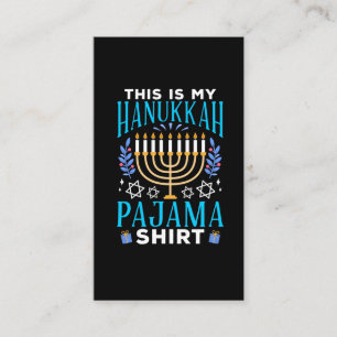 Nybörjarjude Hanukkah Pajama Visitkort