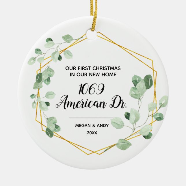 Nybörjarjul i vårt nya hem julgransprydnad keramik (Framsidan)