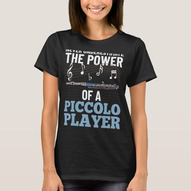 Nybörjarlås för Piccolo Instrument Music Flute Pla T Shirt (Framsida)