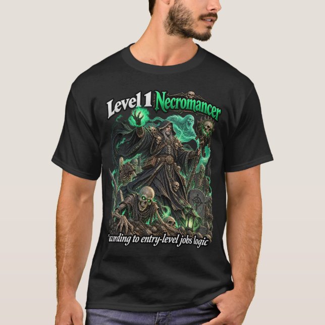 Nybörjarnekromantiker T Shirt (Framsida)