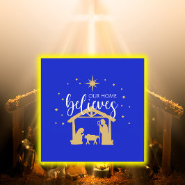 Nybörjarscen för första jultomhet hemma julkort