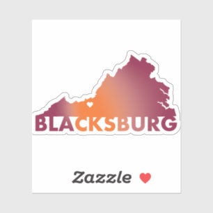Nybörjartemat Blacksburg Va-statstermer Klistermärken