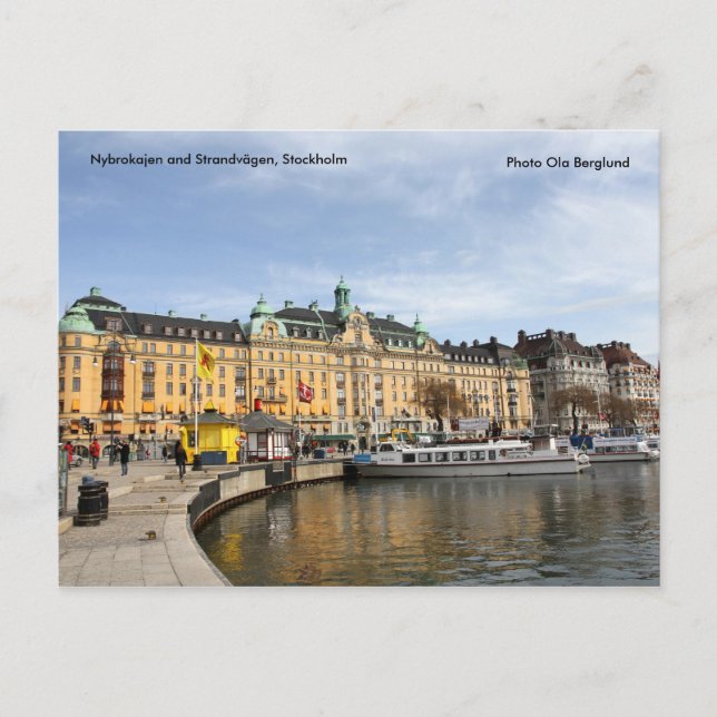 Nybrokajen och Strandvägen, Lagrar... Vykort (Framsida)