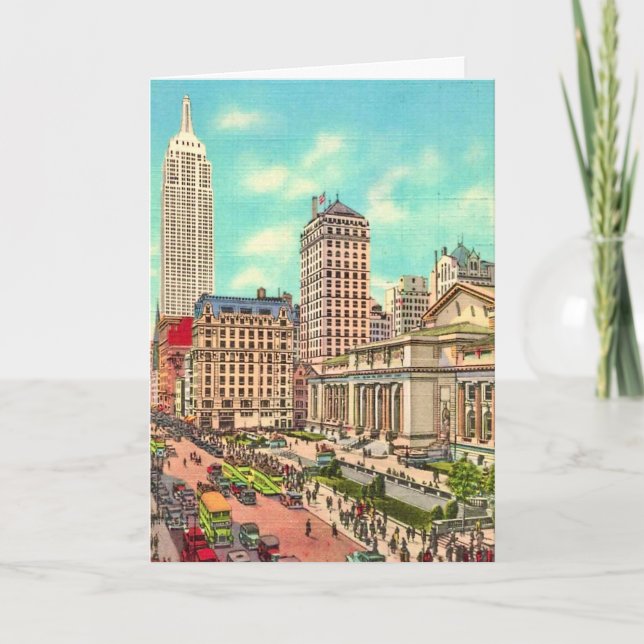 NYC - 42nd Street & 5th Ave. vykort (Framsida)