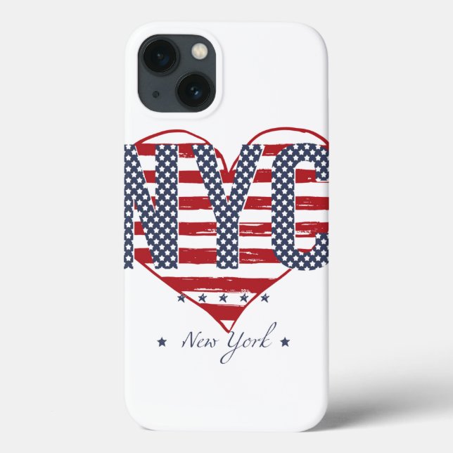 NYC Amerikansk Flagga Hjärta (Baksida)