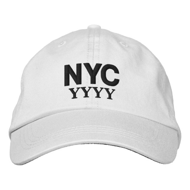 NYC År Rent Stilrent Broderad Keps (Framsida)