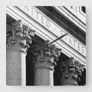 NYC-arkitektur VIII Fyrkantig Klocka