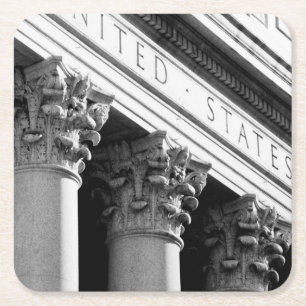 NYC-arkitektur VIII Underlägg Papper Kvadrat