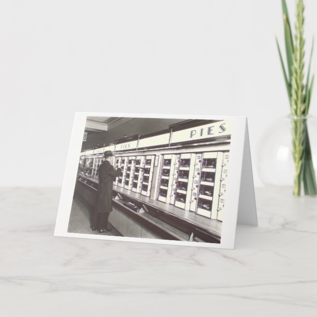 NYC-automatrestaurangfoto vid det Berenice Abbott Kort (Framsida)