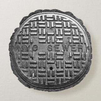 NYC-avkloppet täcker Rund Kudde