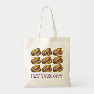 NYC Bagel Lox Cream Cheese Capers New York Tote Tygkasse