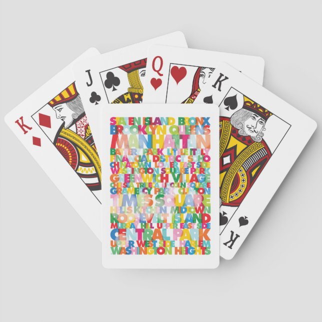 NYC Boroughs Classic-uppspelningskort Casinokort (Baksidan)