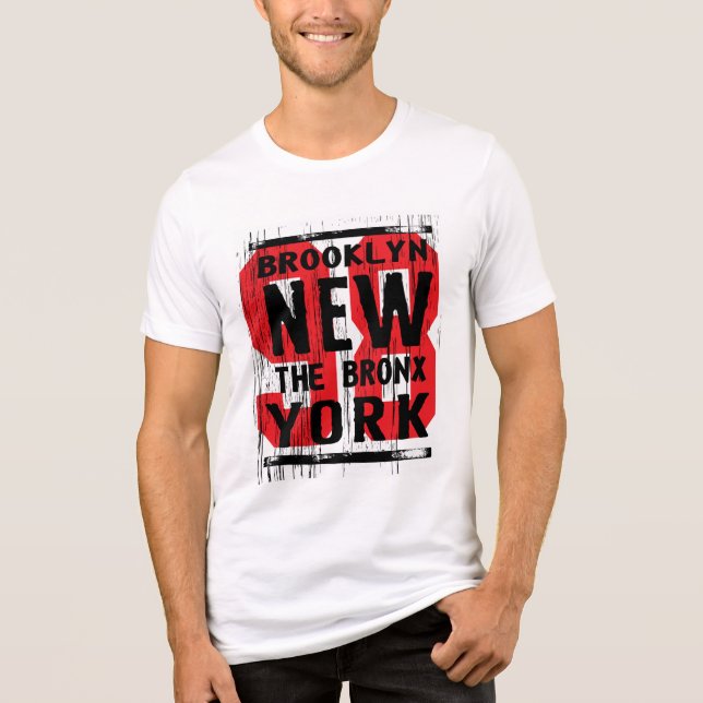 NYC Boroughs Grit Tee - Bold Urban Stil (Framsida)