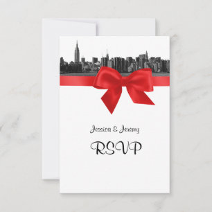 NYC Breda Siluett Etsad BW Röd RSVP Meny